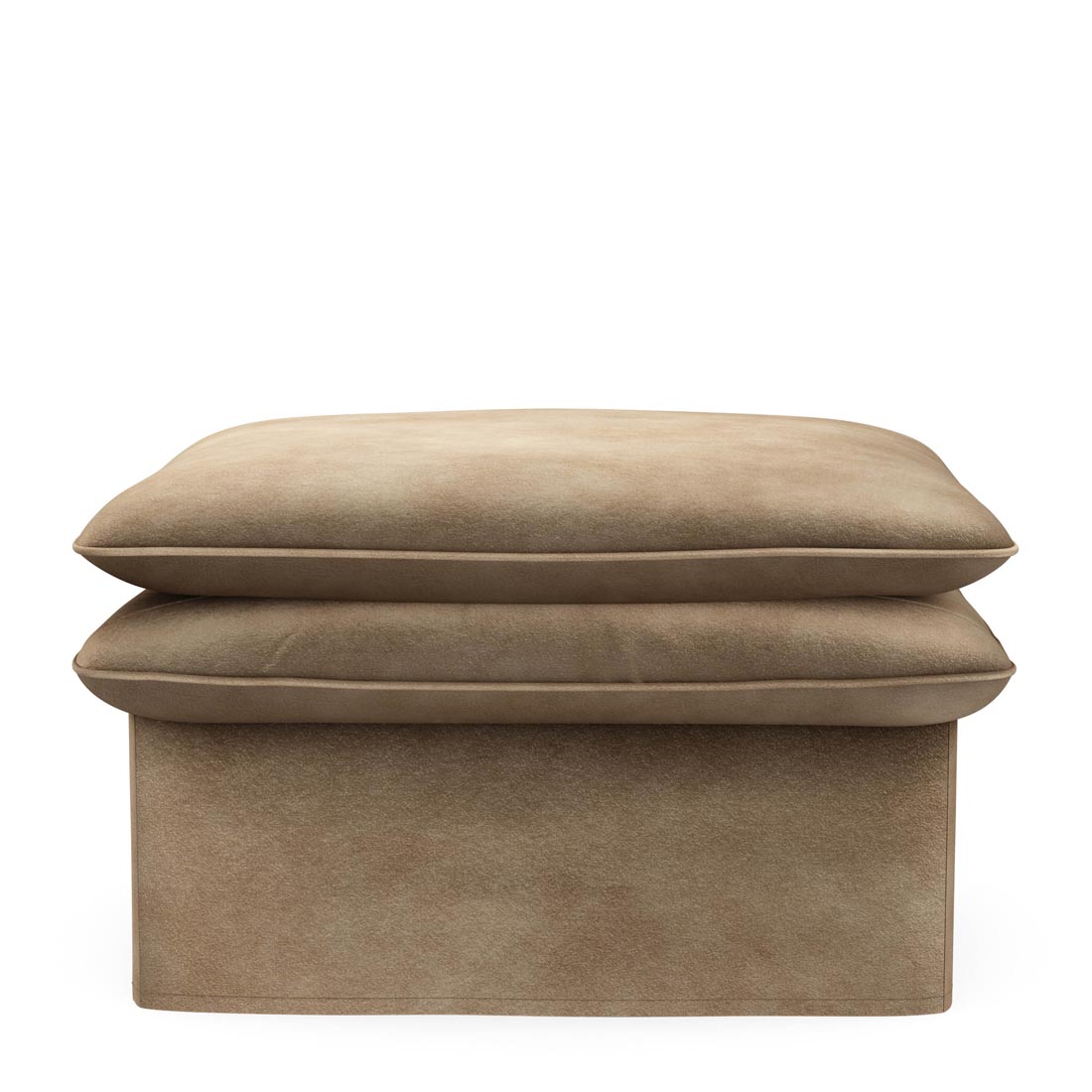 Rivièra Maison - Continental Footstool 105x90, velvet, golden beige - Kleur: beige