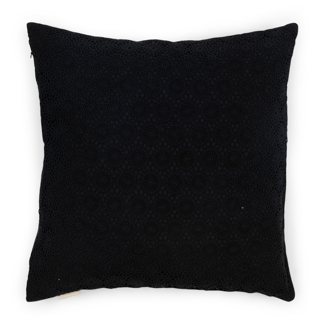 Riviera Maison Kussenhoes 50x50 - Chic Lace Pillow Cover - Zwart