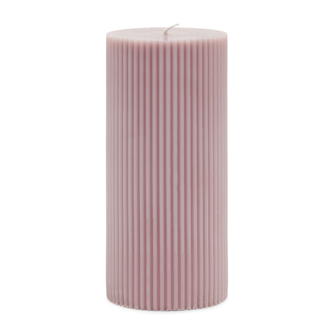 Riviera Maison Kaarsen - Stompkaarsen - Pillar Candle Rib 7x15 - Paars - 1 Stuks