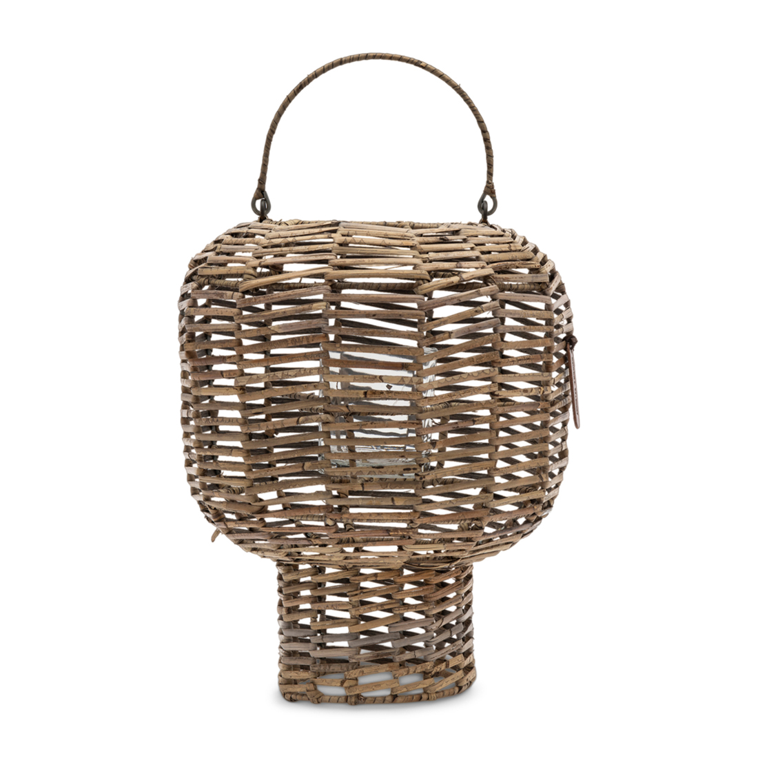 Riviera Maison Lantaarn windlicht - Rustic Rattan Herringbone Lantern - Naturel