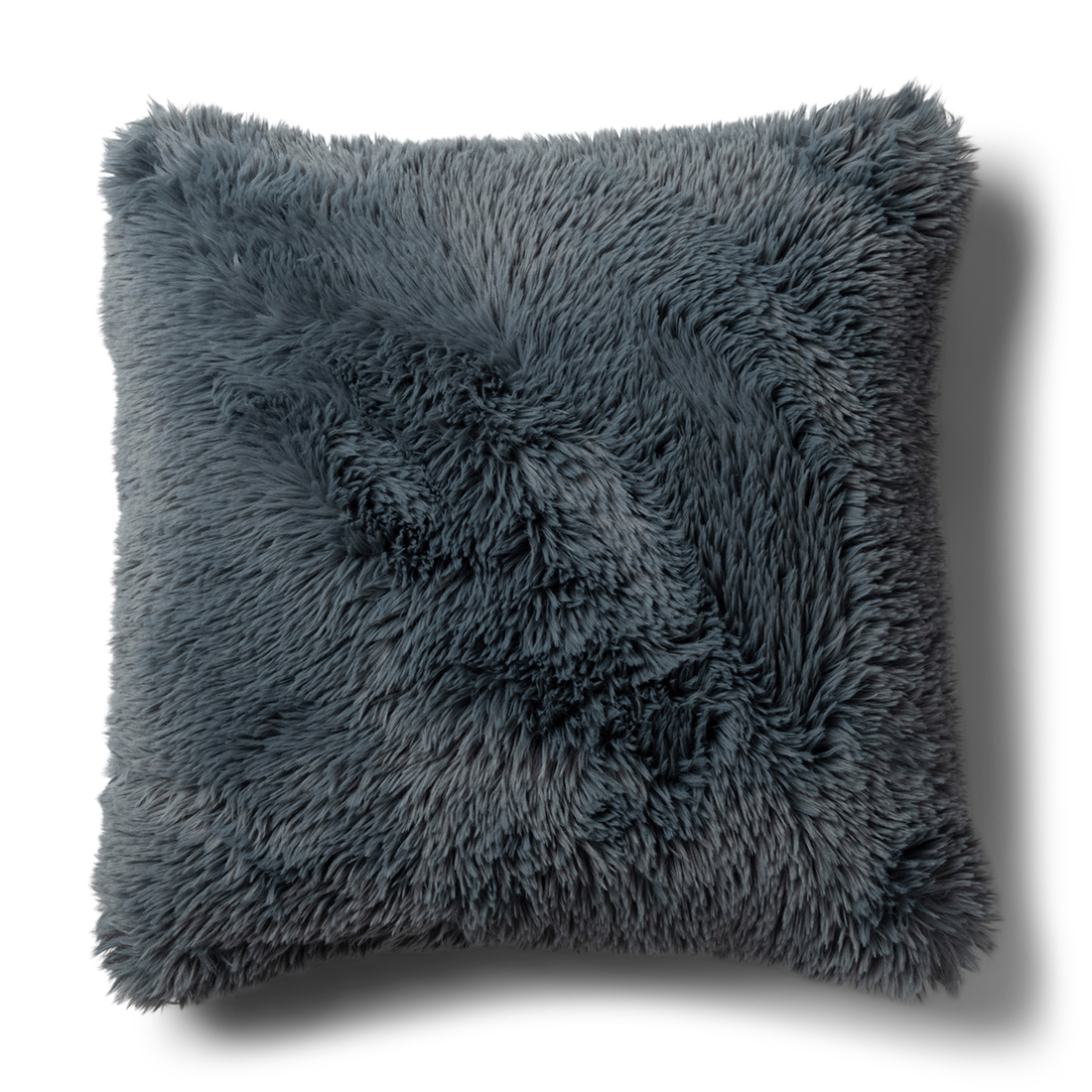 Riviera Maison Kussensloop 50x50 - RM Faux Fur Pillow Cover - Blauw - 50x50 cm