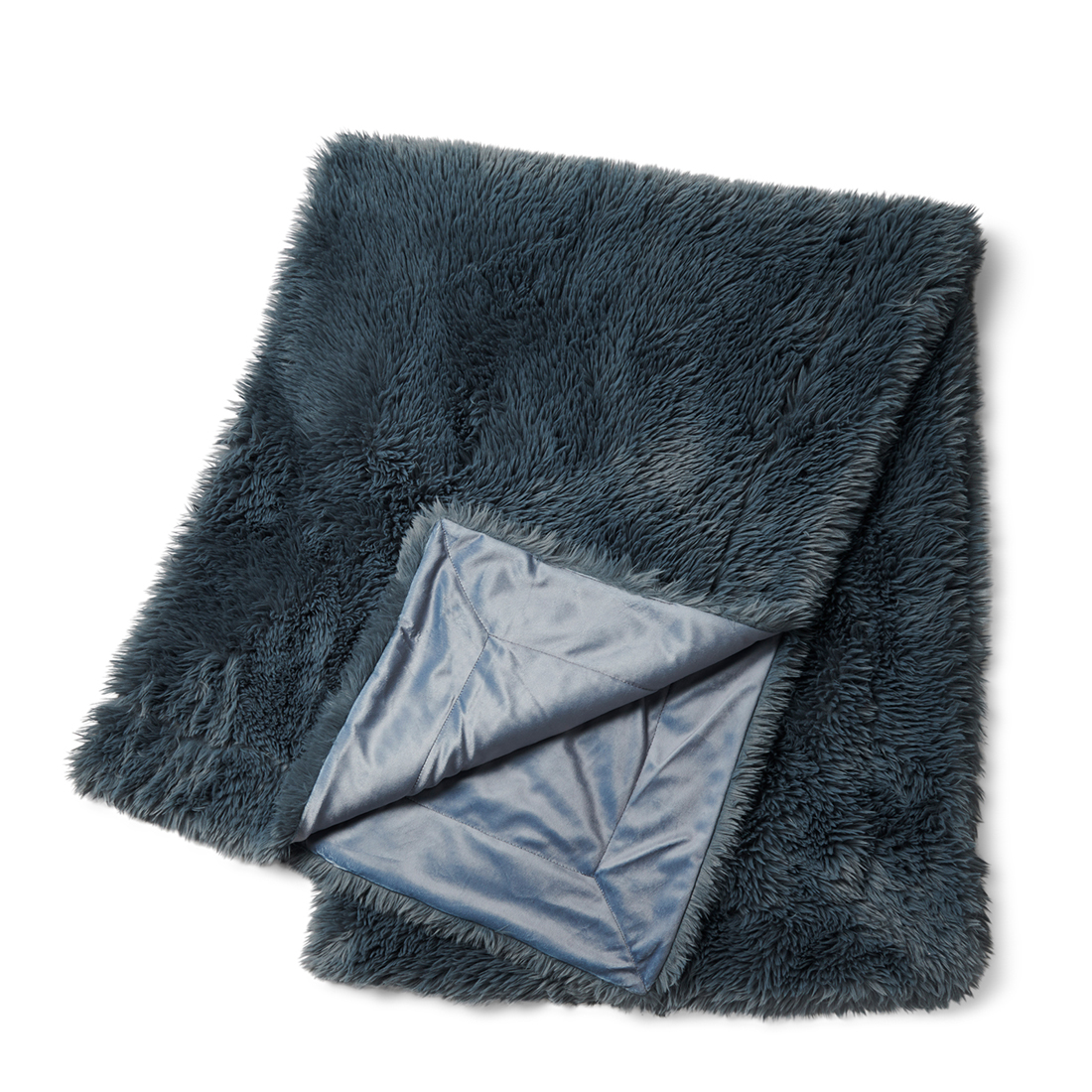 Riviera Maison Plaids faux fur - Fall Faux Fur Throw - Blauw - 170x130 cm