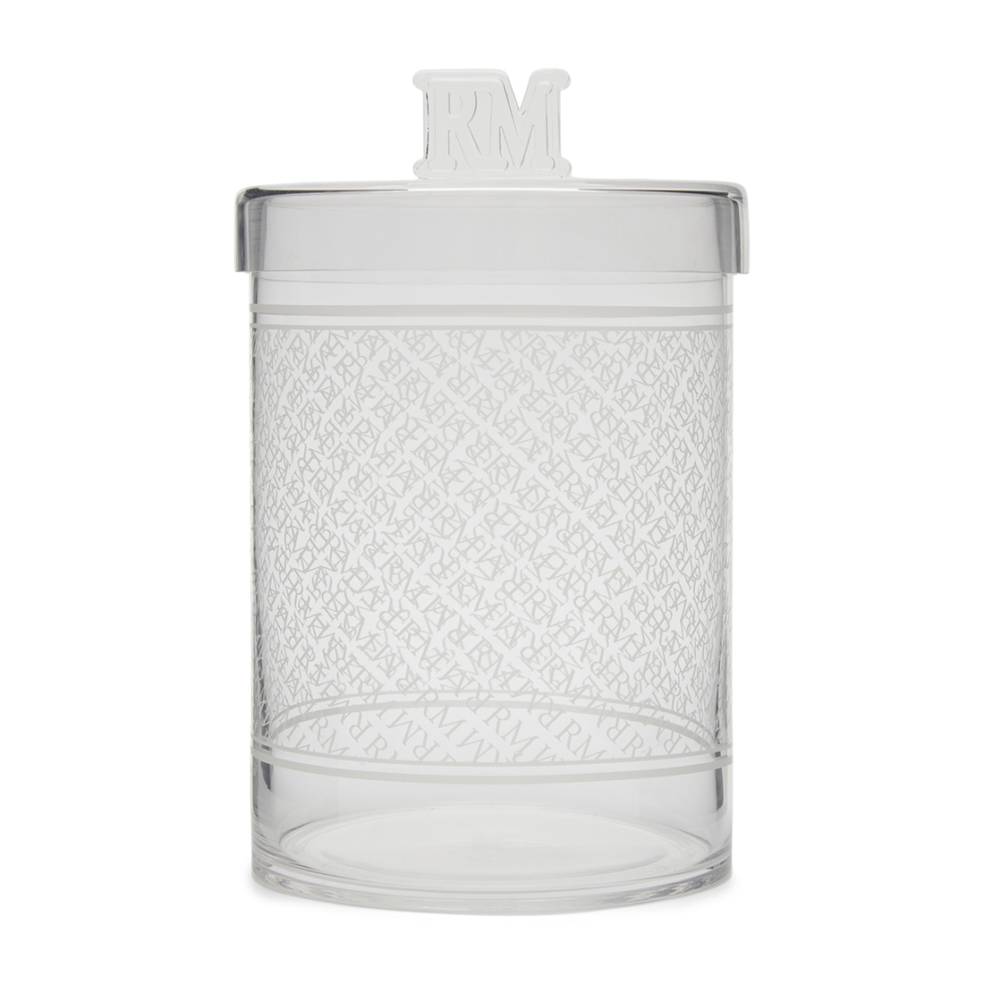 Riviera Maison Voorraad pot glas met deksel - RM Monogram Storage Jar - Transparant