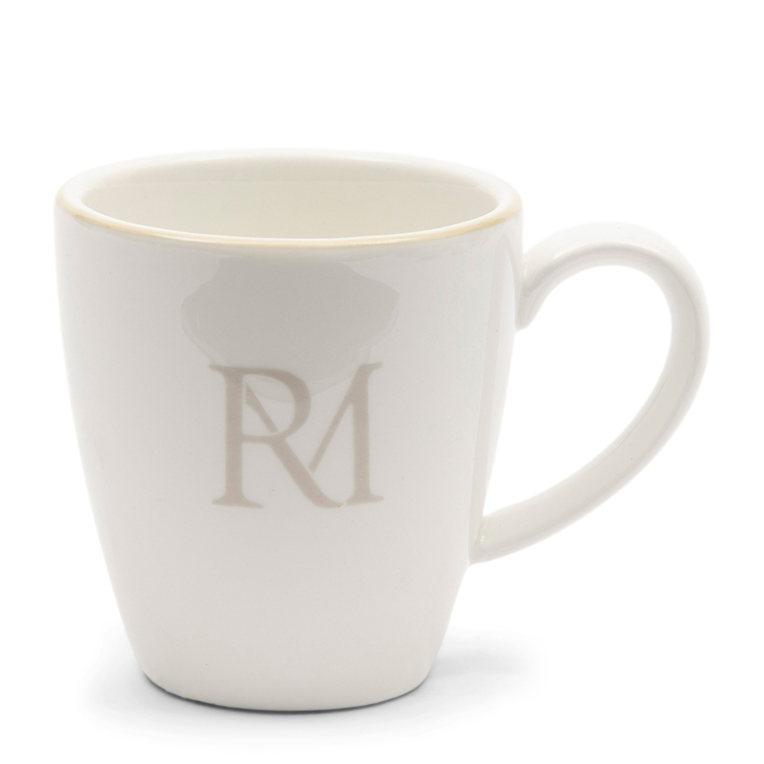 Rivièra Maison - Koffiekopje RM Monogram - Kleur: Wit