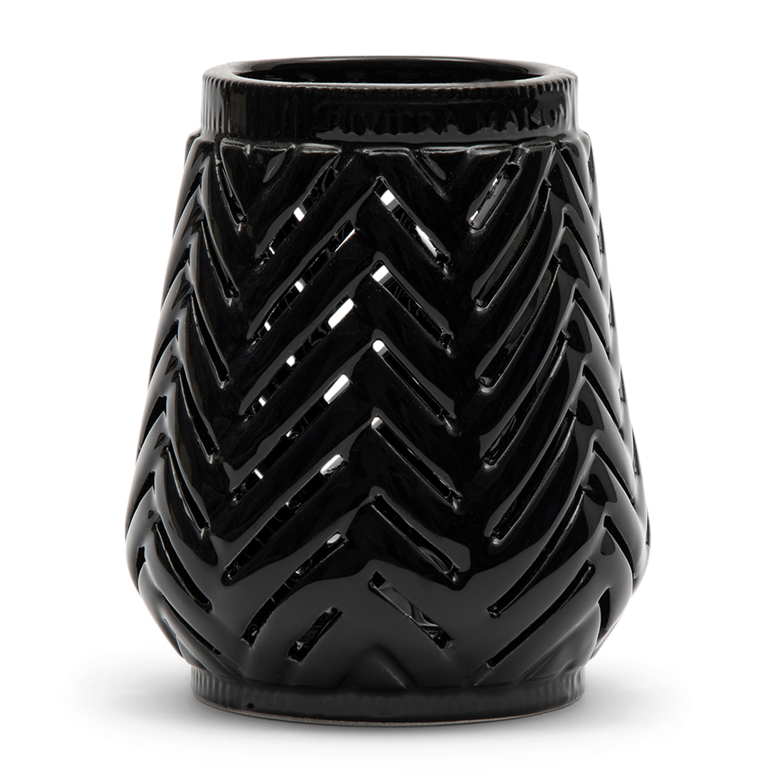 Riviera Maison Windlicht Zwart - RM Herringbone Votive