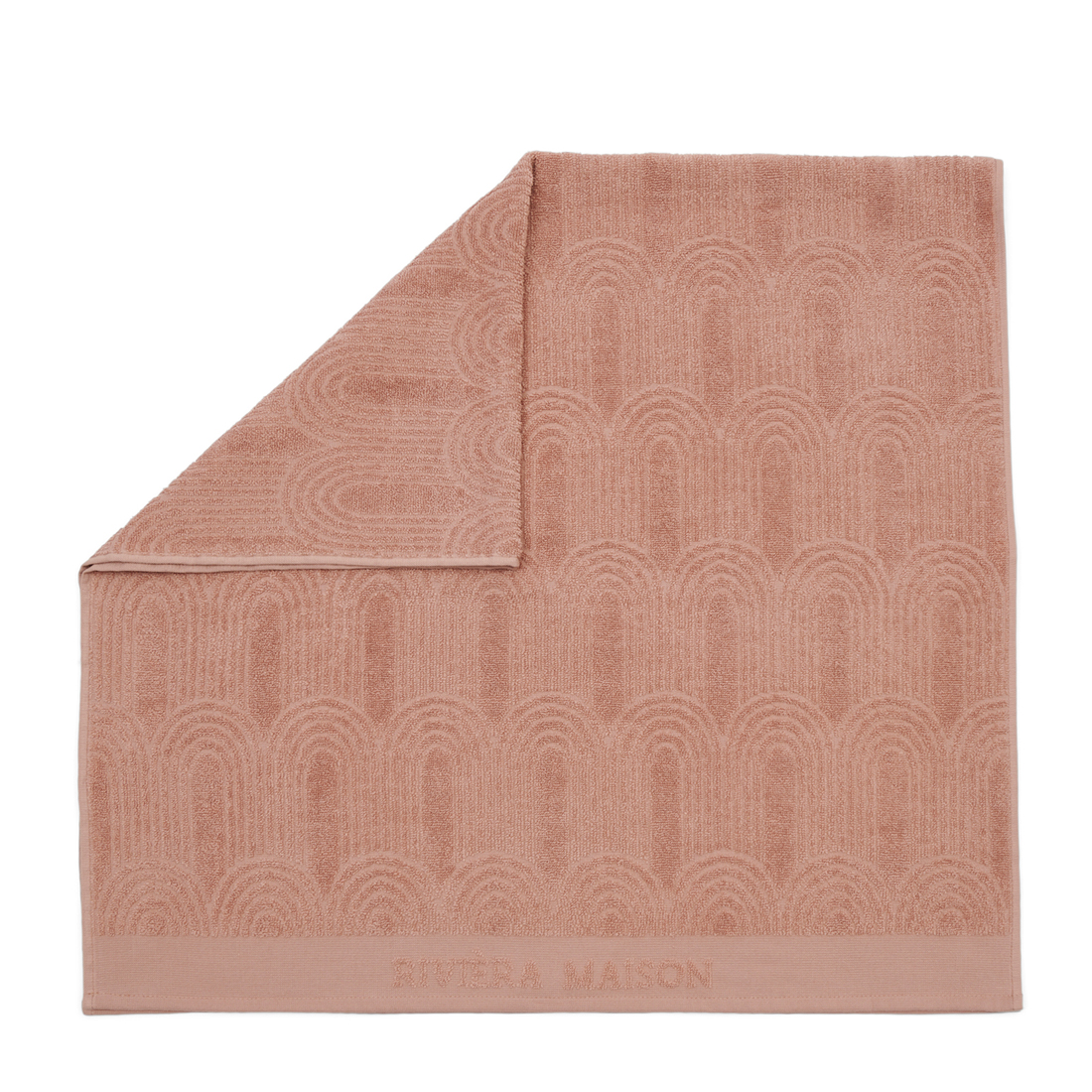 Riviera Maison Bad handdoek 140x70 - RM Classic Bow Bath Towel - Roze - 140x70 cm