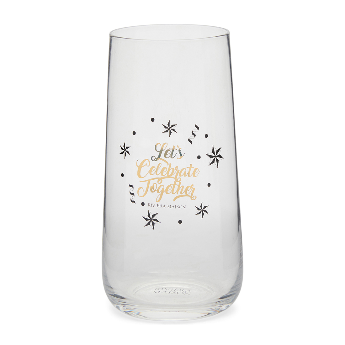 Riviera Maison Waterglas - Let's Celebrate Glass - Transparant