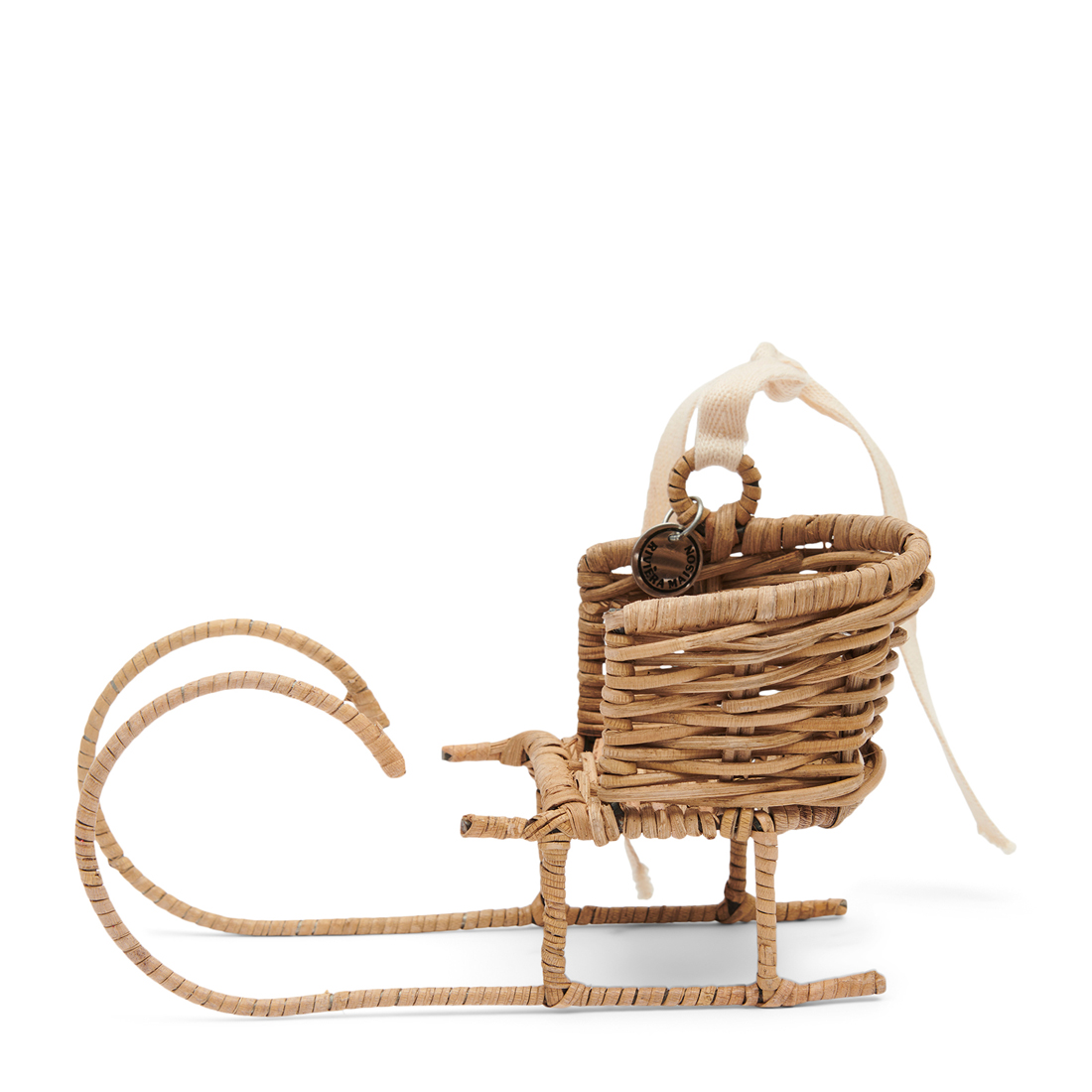 Riviera Maison Ornament - Rustic Rattan Wonderful Sled Ornament - Naturel