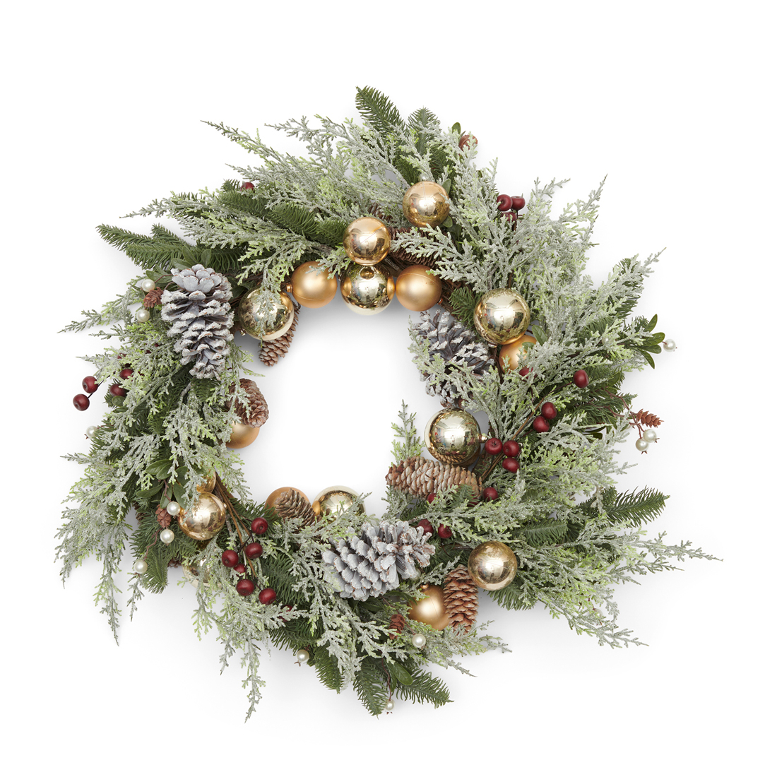 Riviera Maison Kerstversiering - Waiting For Christmas Wreath - Goud - Ø71cm