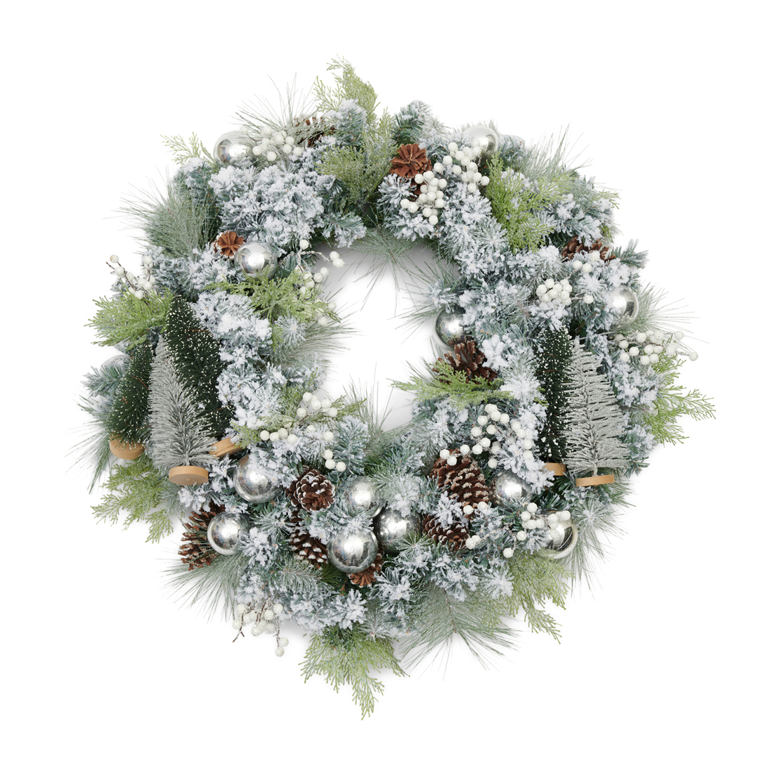 Riviera Maison Kerst Krans - Pretty Pine Tree Wreath - Wit - Ø100cm