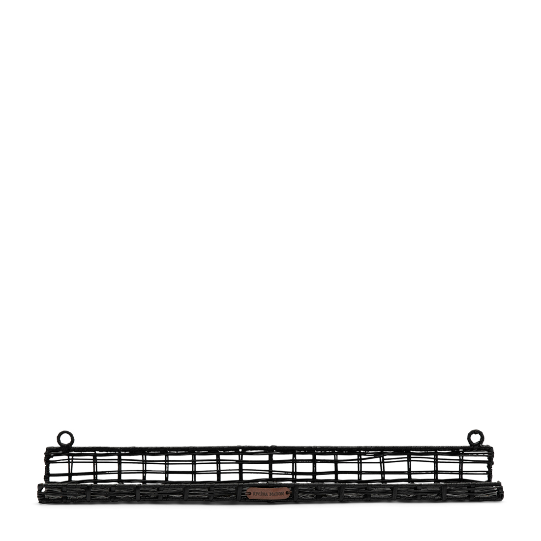 Riviera Maison Wandplank zwart - Rustic Rattan Wall Shelf - Zwart - 60 cm
