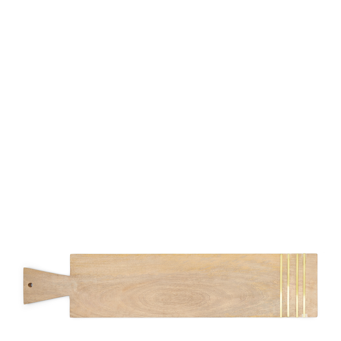 Riviera Maison Snijplank hout - Golden Stripes Chopping Board - Goud - Maat XL