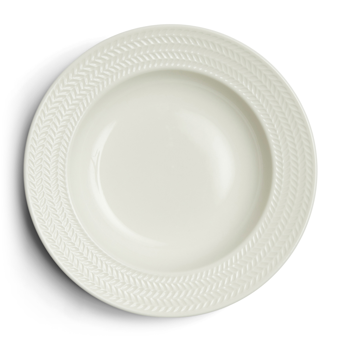 Riviera Maison diep bord, saladebord - RM Bellecôte Salad Plate - Wit - Porselein - 1 stuk