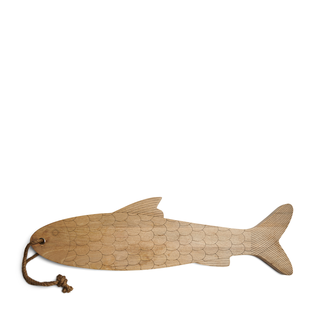 Riviera Maison dienblad Hout, serveerplank vis Decoratie - RM Classic Fish Serving Board - Bruin - Mangohout