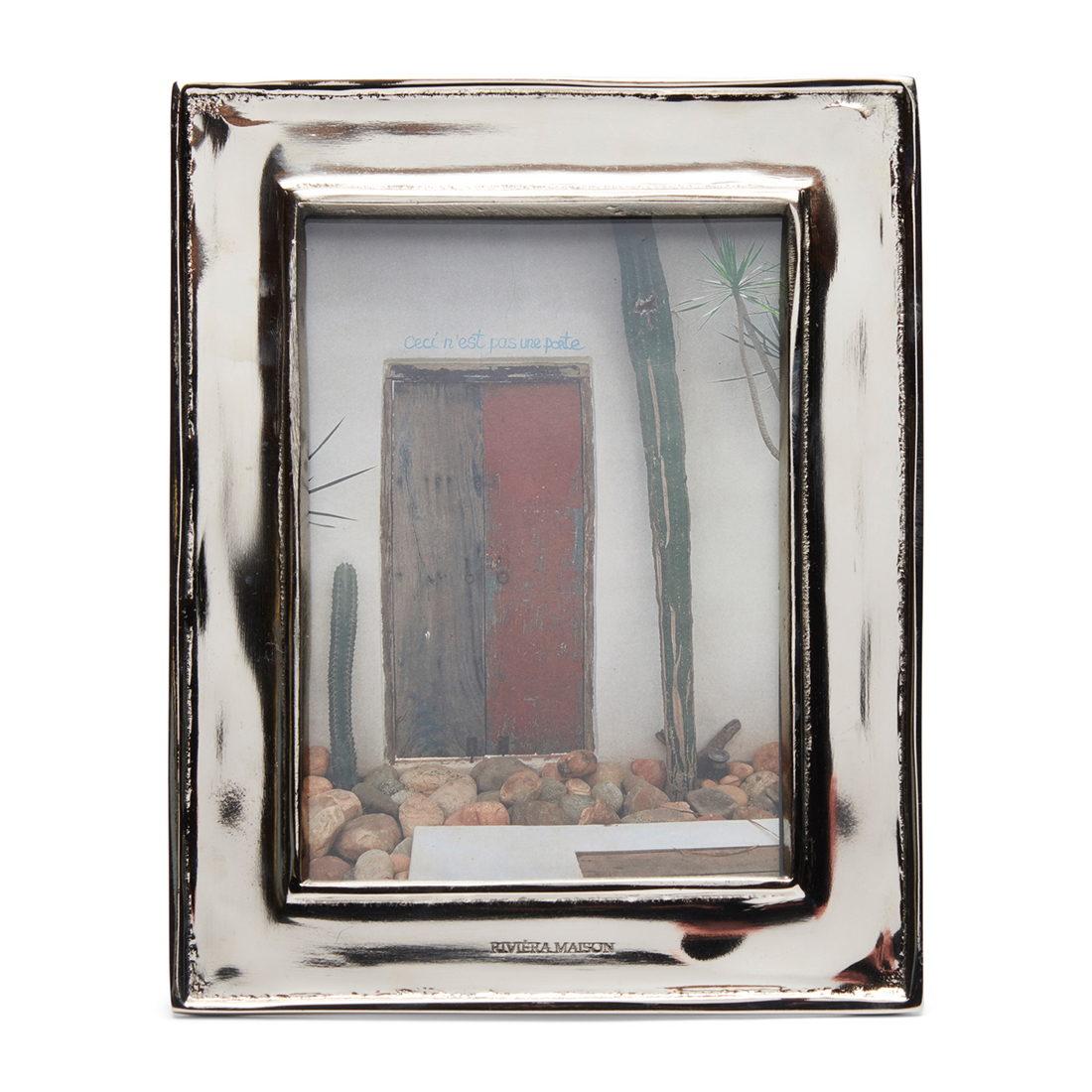Riviera Maison Fotolijst 13x18 staand, Wanddecoratie - RM Noos Photo Frame - Zilver/ Glans - Aluminium, Glas, MDF