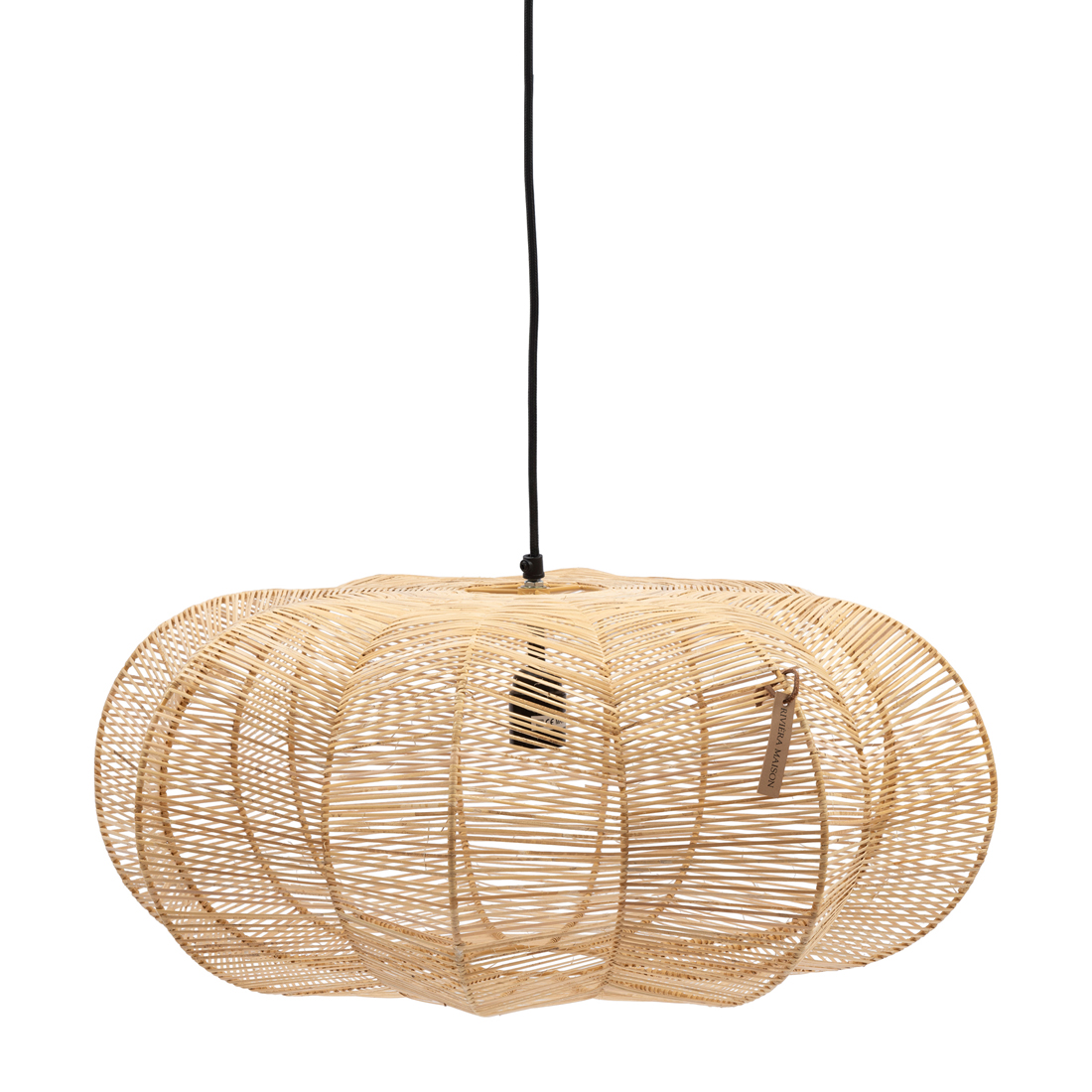 Riviera Maison Hanglamp gevlochten Rotan, Handgemaakt - Zizi - Naturel