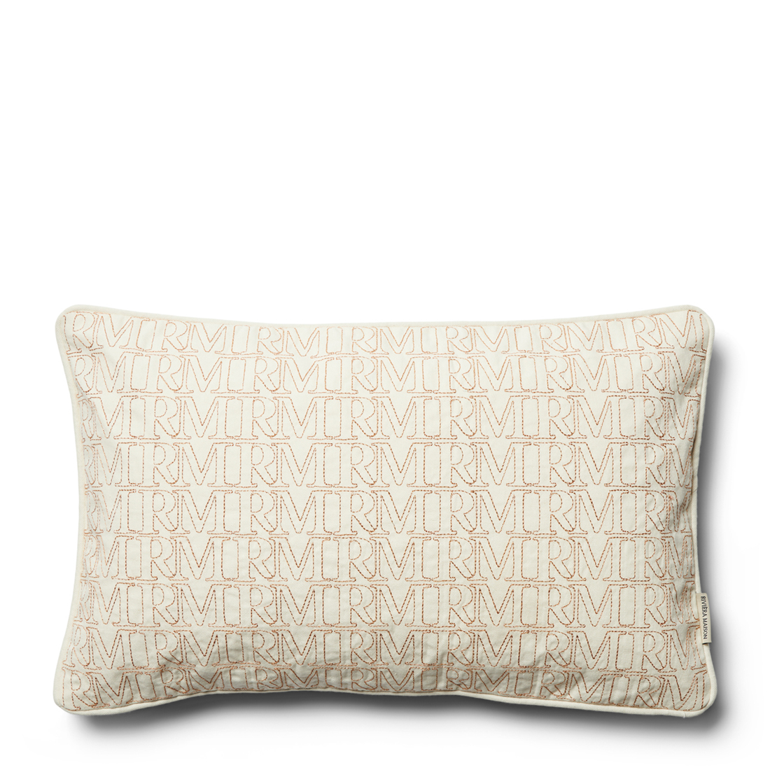 Riviera Maison kussenhoes, Kussensloop 50x30, Sierkussen subtiele RM print - RM Paranda Pillow Cover - Wit - Katoen, Polyester