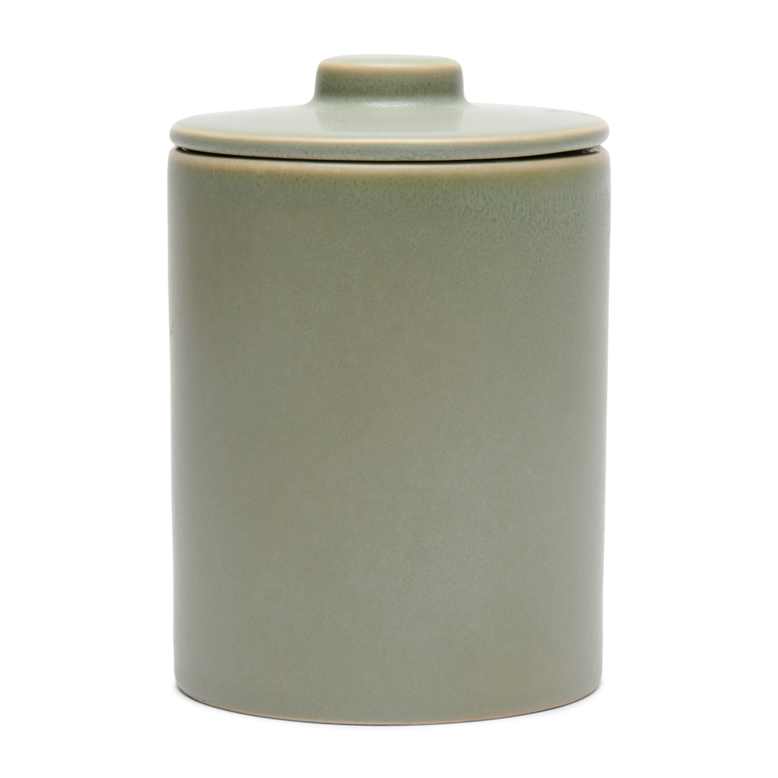 Riviera Maison Voorraadpot kermamiek met Deksel, Snoeppot Mat - RM Marseille Storage Jar - Groen - Keramiek - Maat S