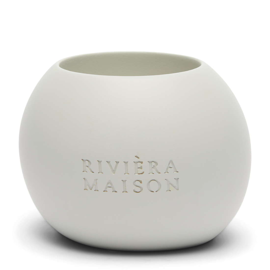 Riviera Maison Waxinelichthouder rond, Theelichthouder - RM Oriental Pearl Votive - Mat Beige - Polyresin - Maat S