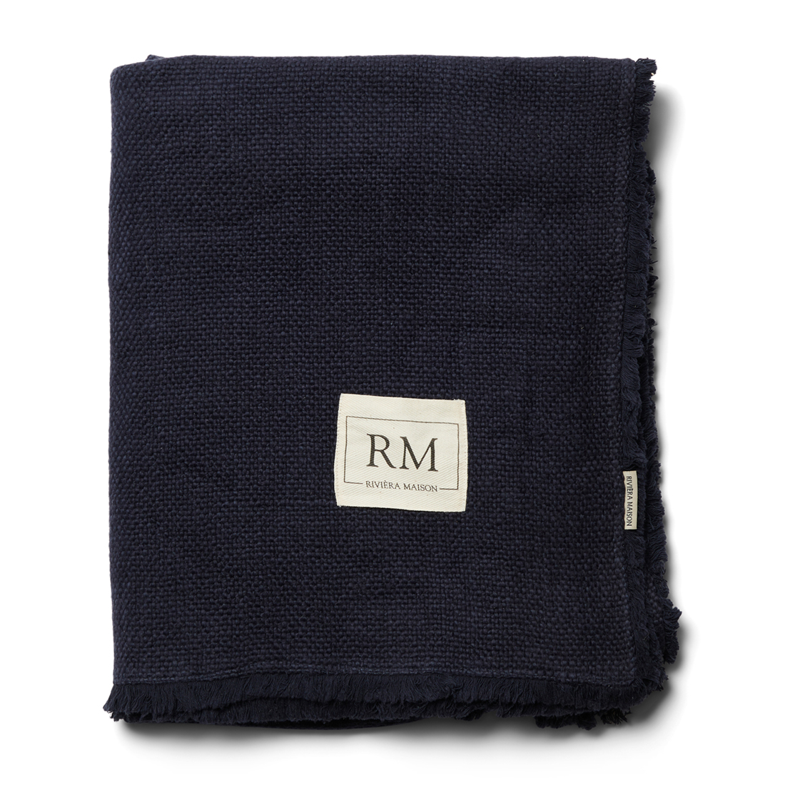 Riviera Maison Plaid, Decoratief Katoen en Zomer Deken - RM Throw - Blauw - Katoen 170x130 CM