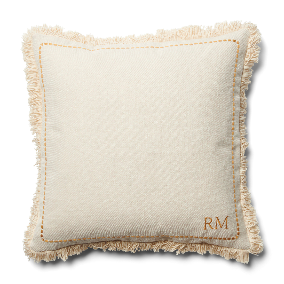 Riviera Maison kussenhoes, Kussensloop 50x50, Sierkussen het ruffels - RM Monterosso Pillow Cover - Wit - Polyester