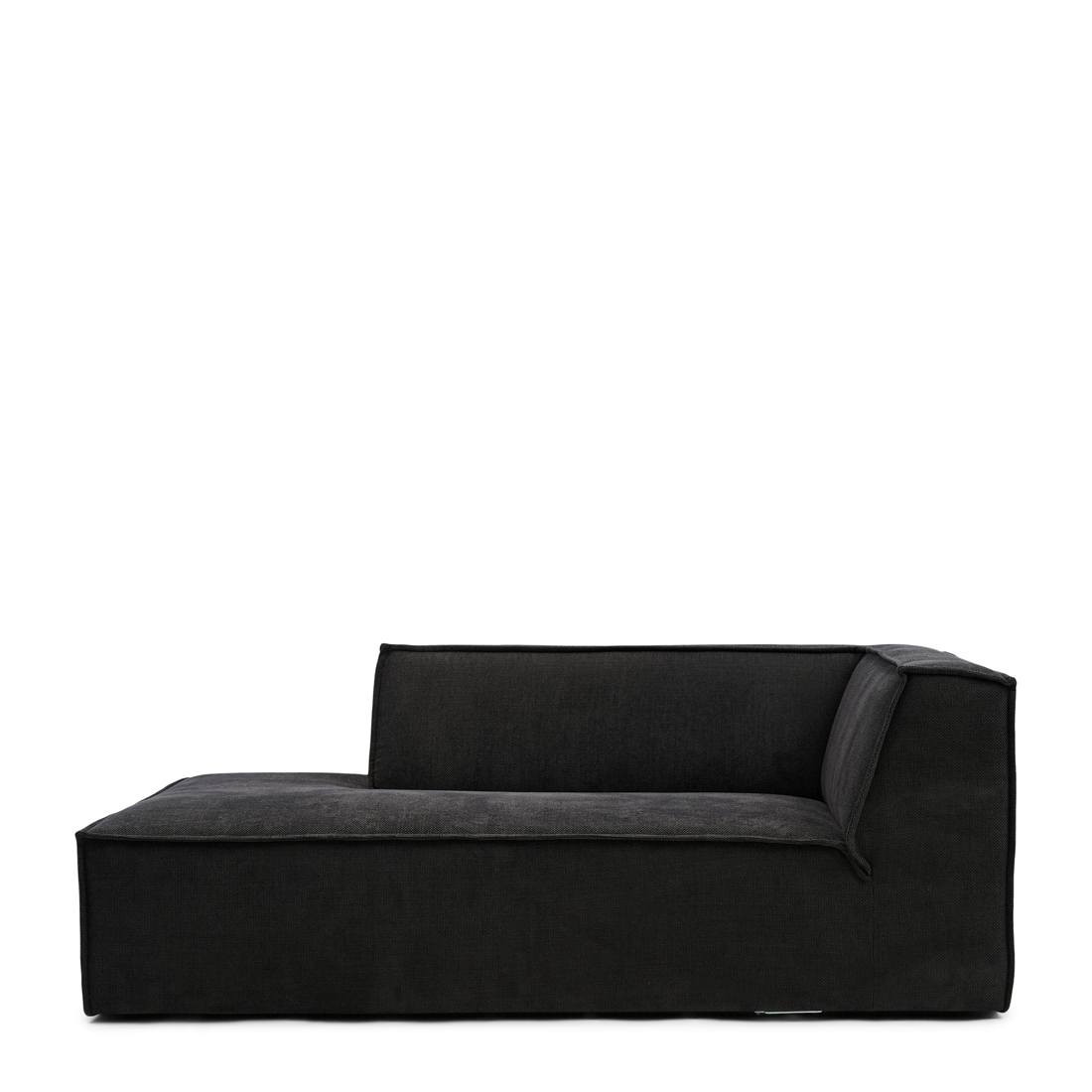 The Jagger Chaise Longue Left, celtic weave, caviar