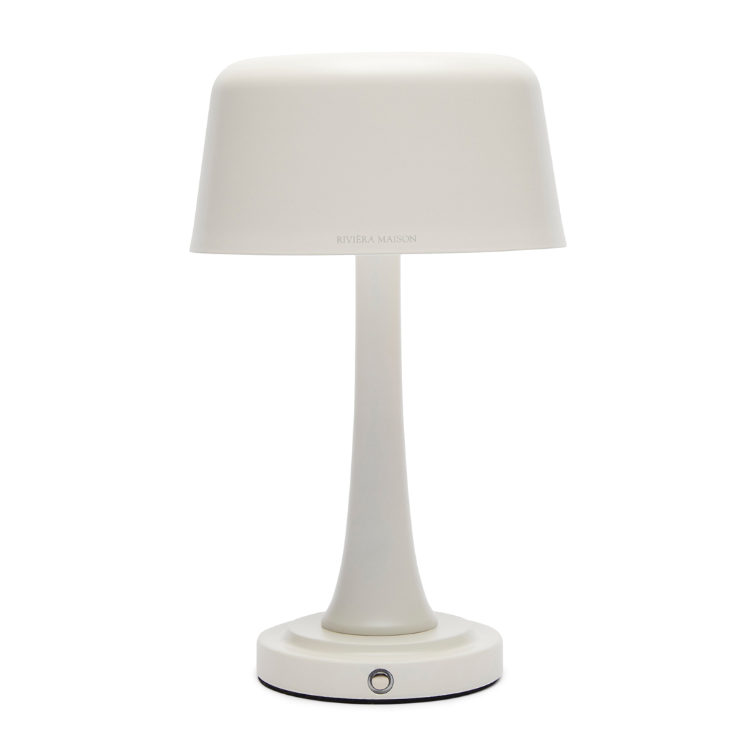 Riviera Maison Tafellamp Oplaadbaar met lampenkap, Bureaulamp - RM Bellagio LED Table Lamp - Wit - IJzer