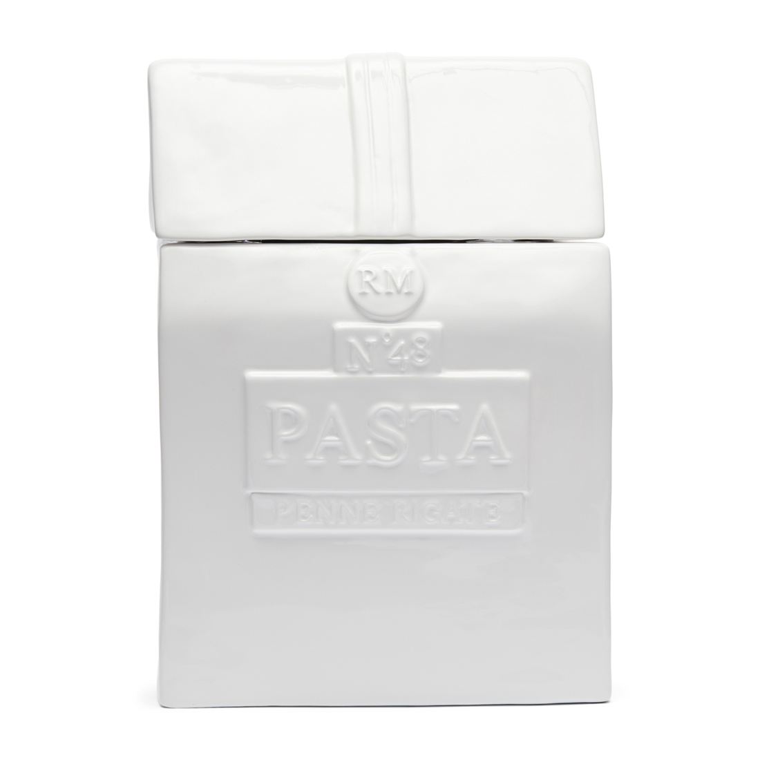Riviera Maison Voorraadpot met deksel, Vershoudpot Pasta - Pasta Storage Jar - Wit - Porselein
