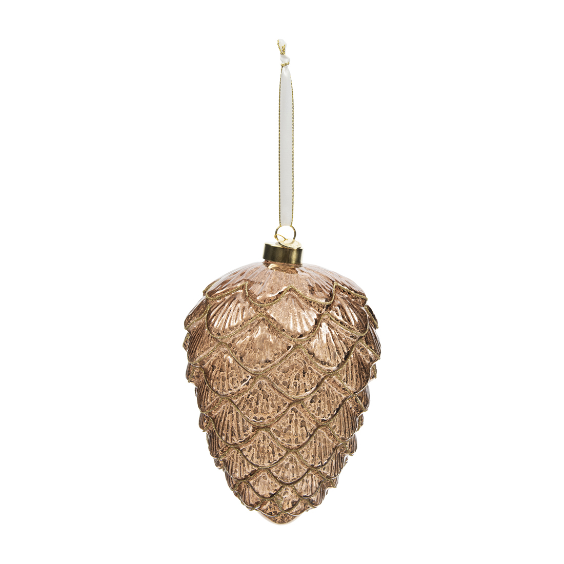 Ornament Sparkling Pine Cone XL