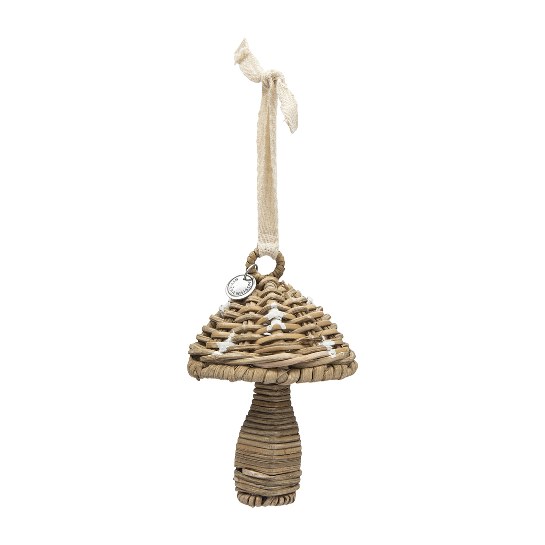 Ornament Rustic Rattan Mushroom