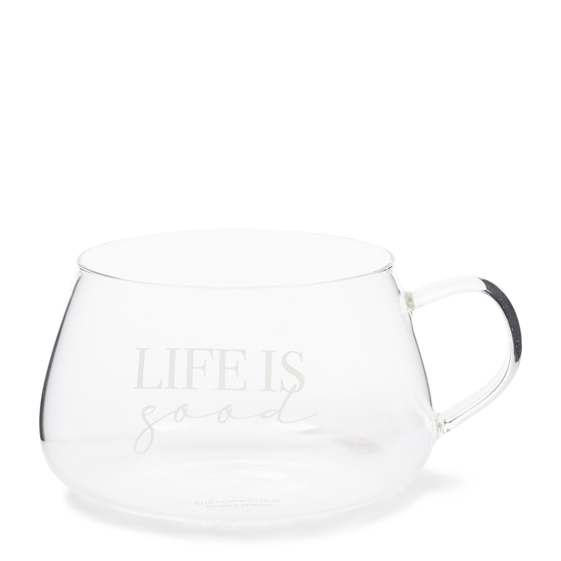 Riviera Maison Theemok, Dubbelwandig glas, mok met tekst - RM Life Is Good Tea Glass 618 ml