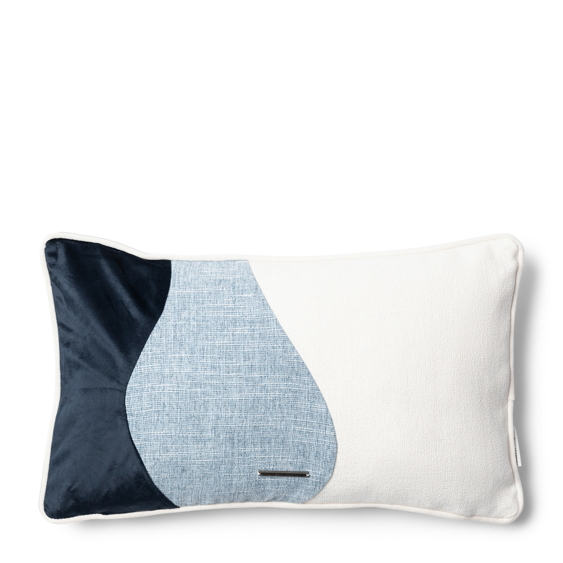 Riviera Maison Iceland Pillow Cover 50x30 - Polyester - Blauw / White