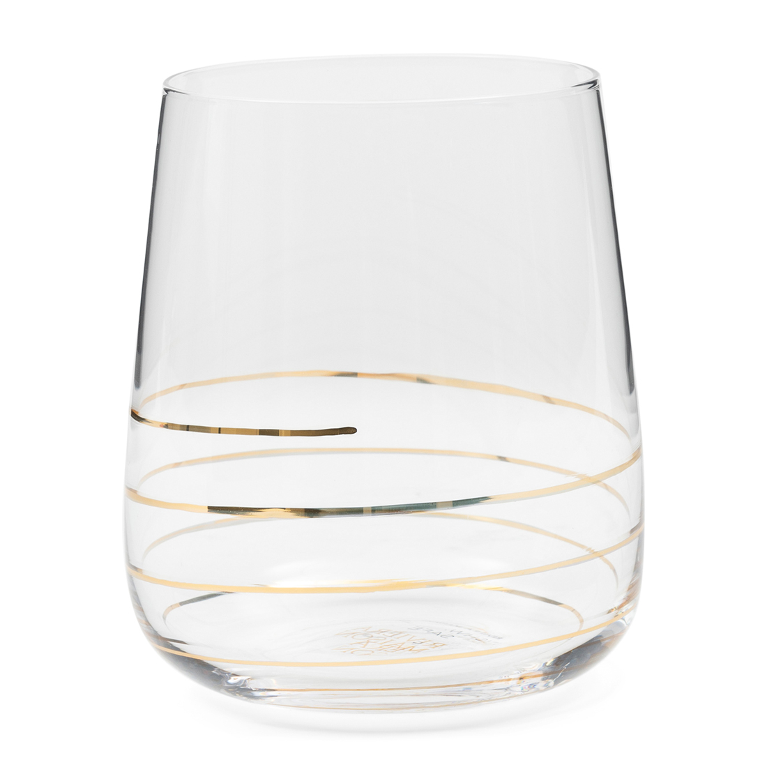 Riviera Maison Elegant Swirl Water Glass - Glas - Transparant - 9.0x9.0x10.5 cm