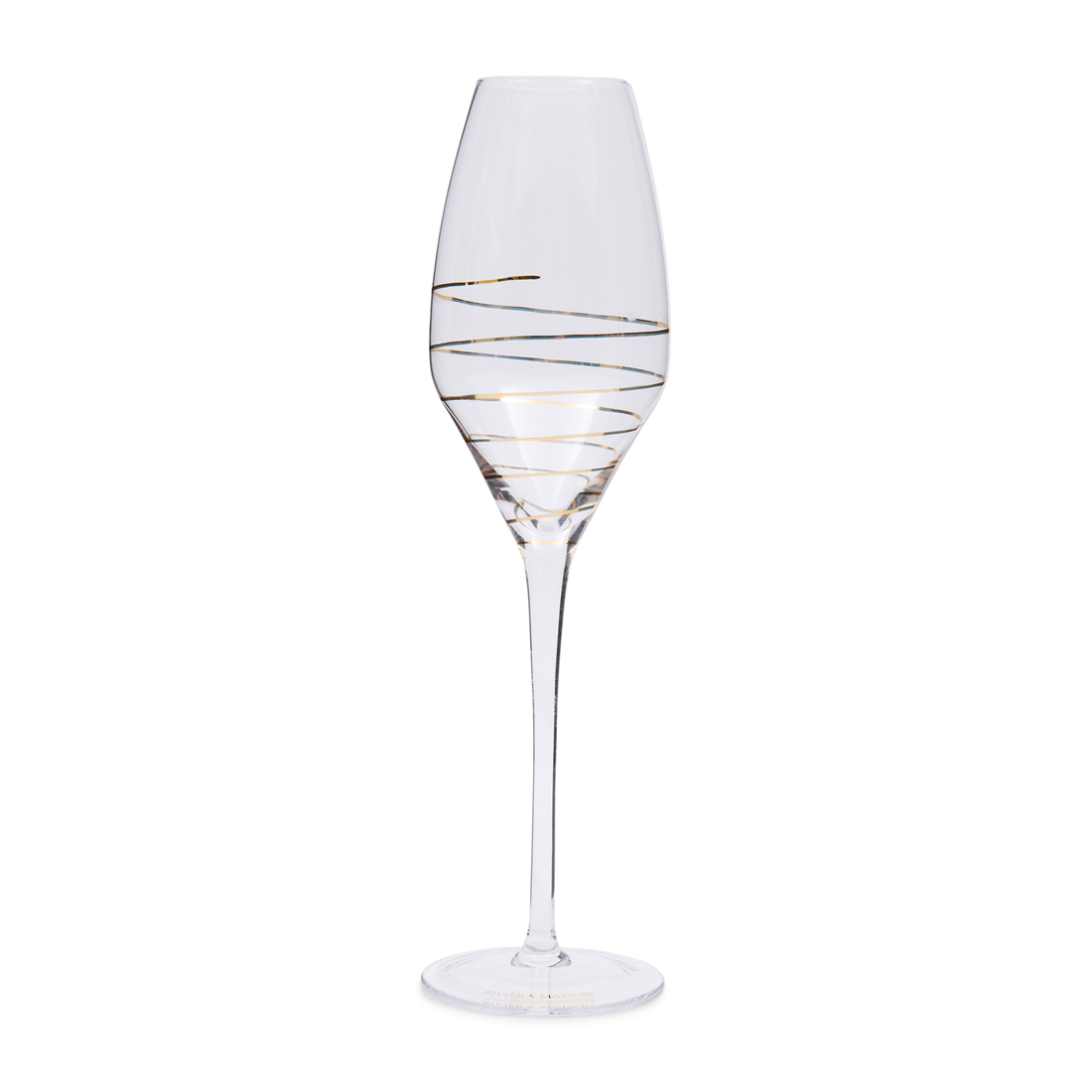 Riviera Maison Elegant Swirl Bubbles Glass - Glas - Transparant - 7.5x7.5x27.0 cm