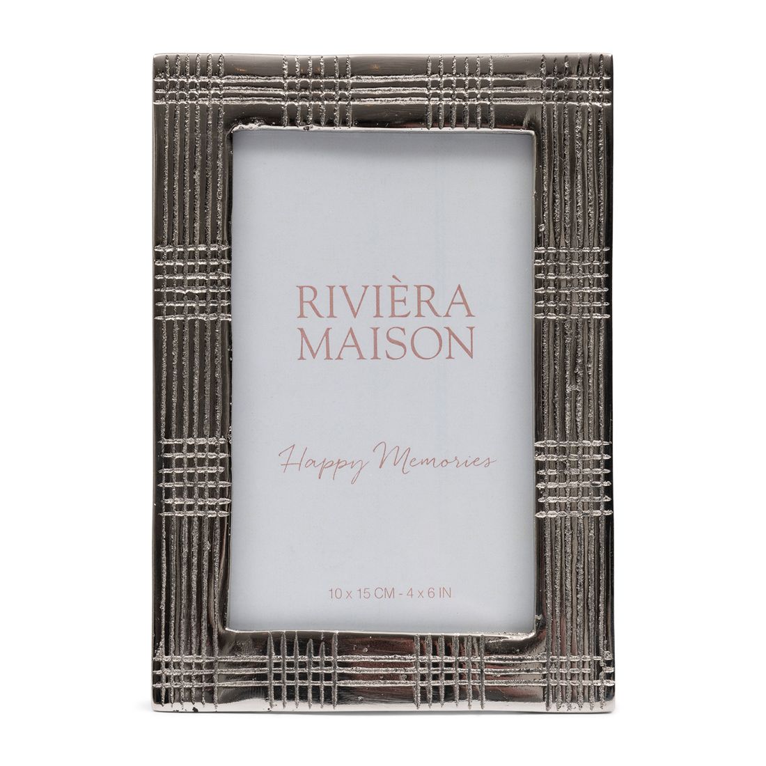 Riviera Maison Tartan Photo Frame 10x15 - Aluminium, Glas, MDF - Zilver