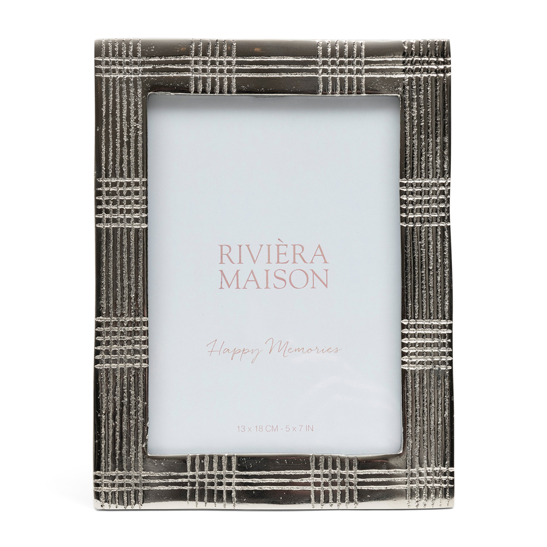 Riviera Maison Tartan Photo Frame 13x18 - Aluminium, Glas, MDF - Zilver