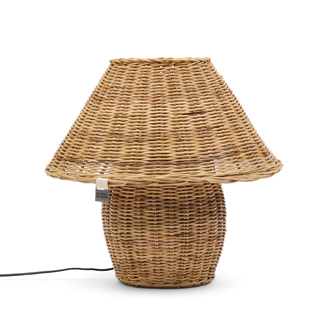 Rustic Rattan Tafellamp