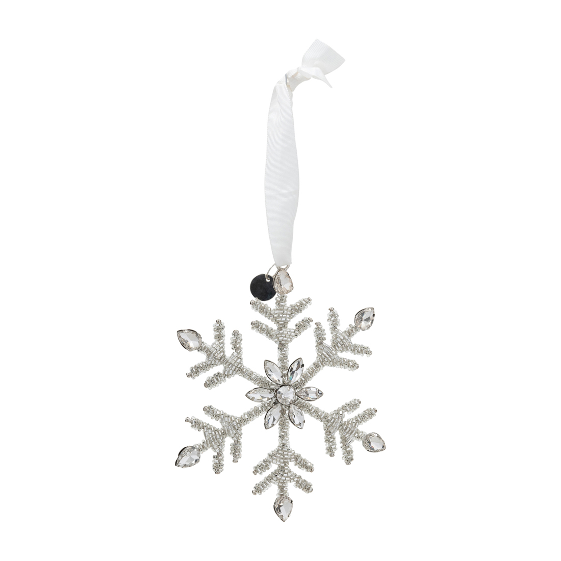 Ornament Shimmering Snowflake, Zilver