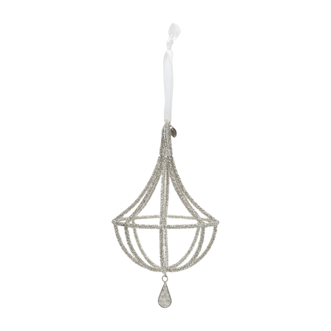 Ornament Shimmering Chandelier L, Zilver