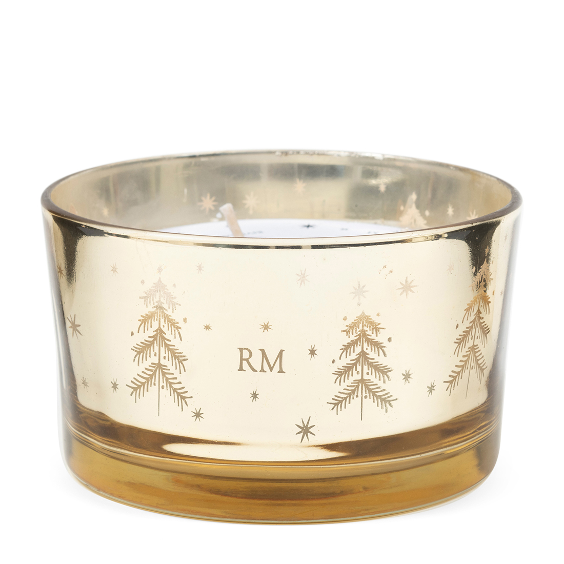 Riviera Maison Magical Christmas ScentedCandlegold - Glas, Paraffine - Goud - 13.0x13.0x7.5 cm