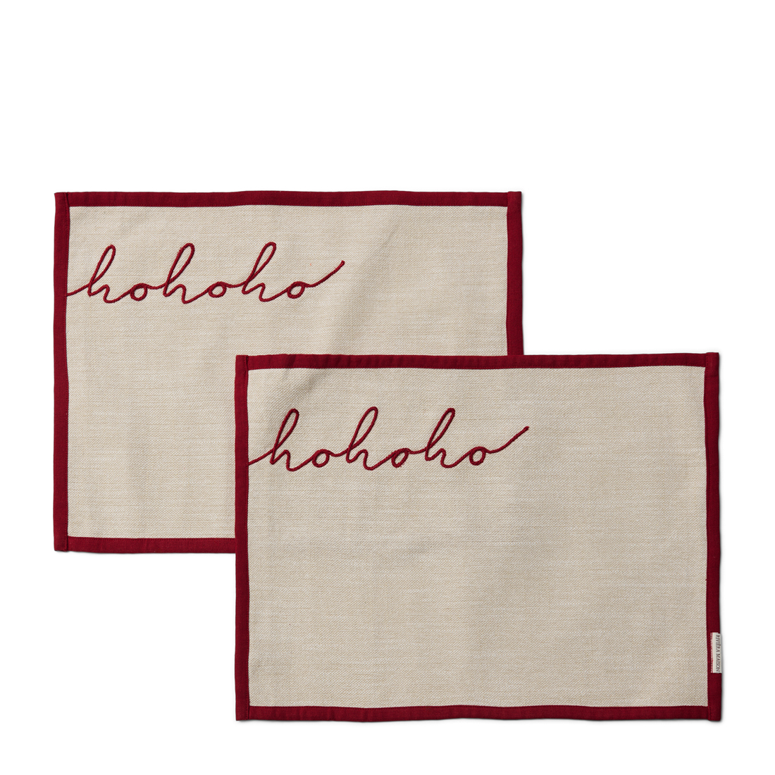 Placemats Hohoho Christmas, Beige