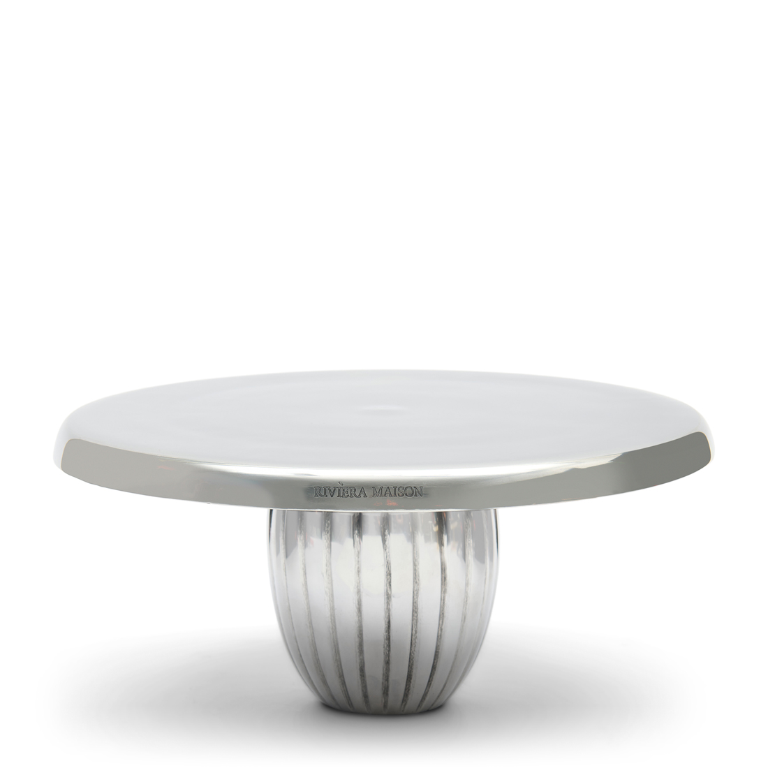 Riviera Maison Blairsville Cake Stand - Aluminium - Zilver - 30.0x30.0x15.0 cm