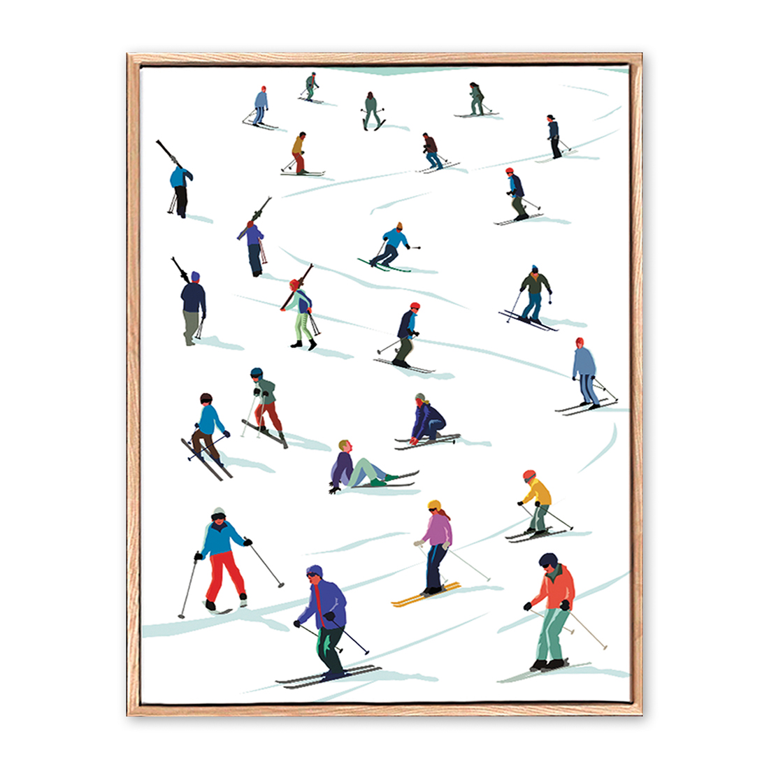 Foto in lijst Skiing Fun, 70CM X 90CM