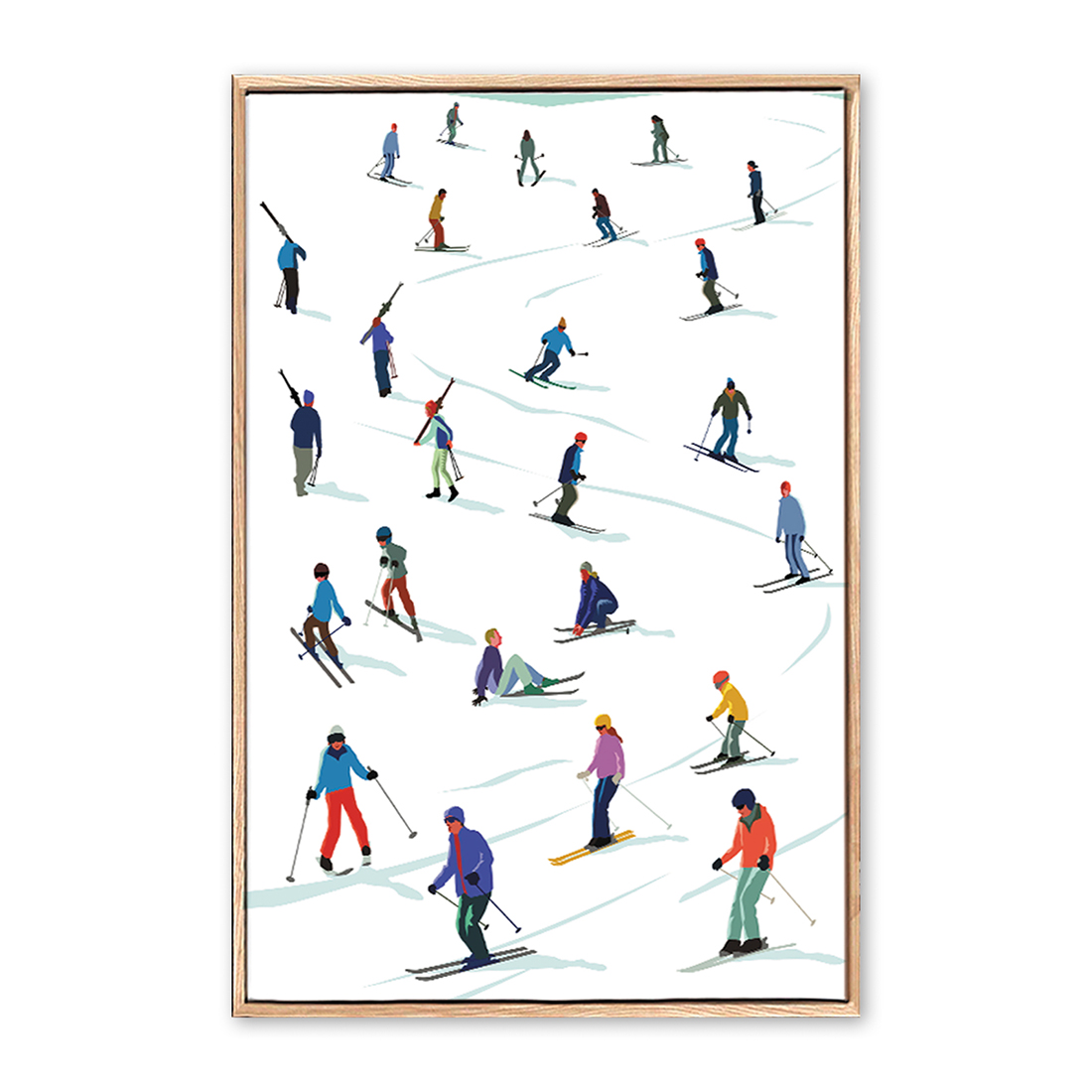 Foto in lijst Skiing Fun, 100CM X 150CM