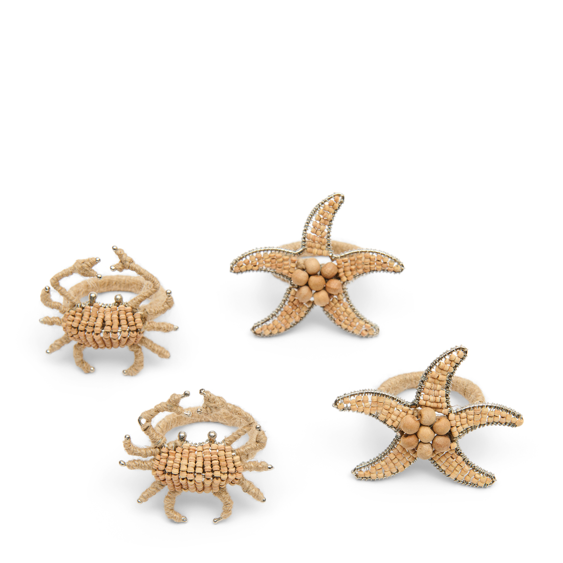 Servetringen Sealife, 4 stuks