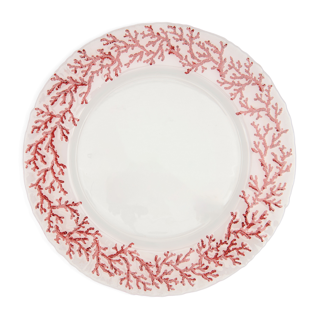 Riviera Maison Coral Oasis Plate - Glas - Transparant - 33.0x33.0x2.0 cm