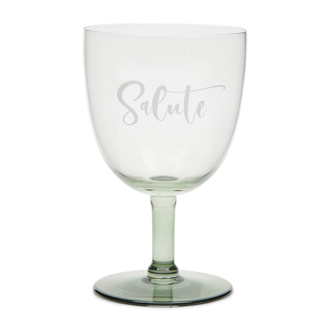 Riviera Maison Salute Wine Glass green - Glas - Groen - 9.0x9.0x14.5 cm