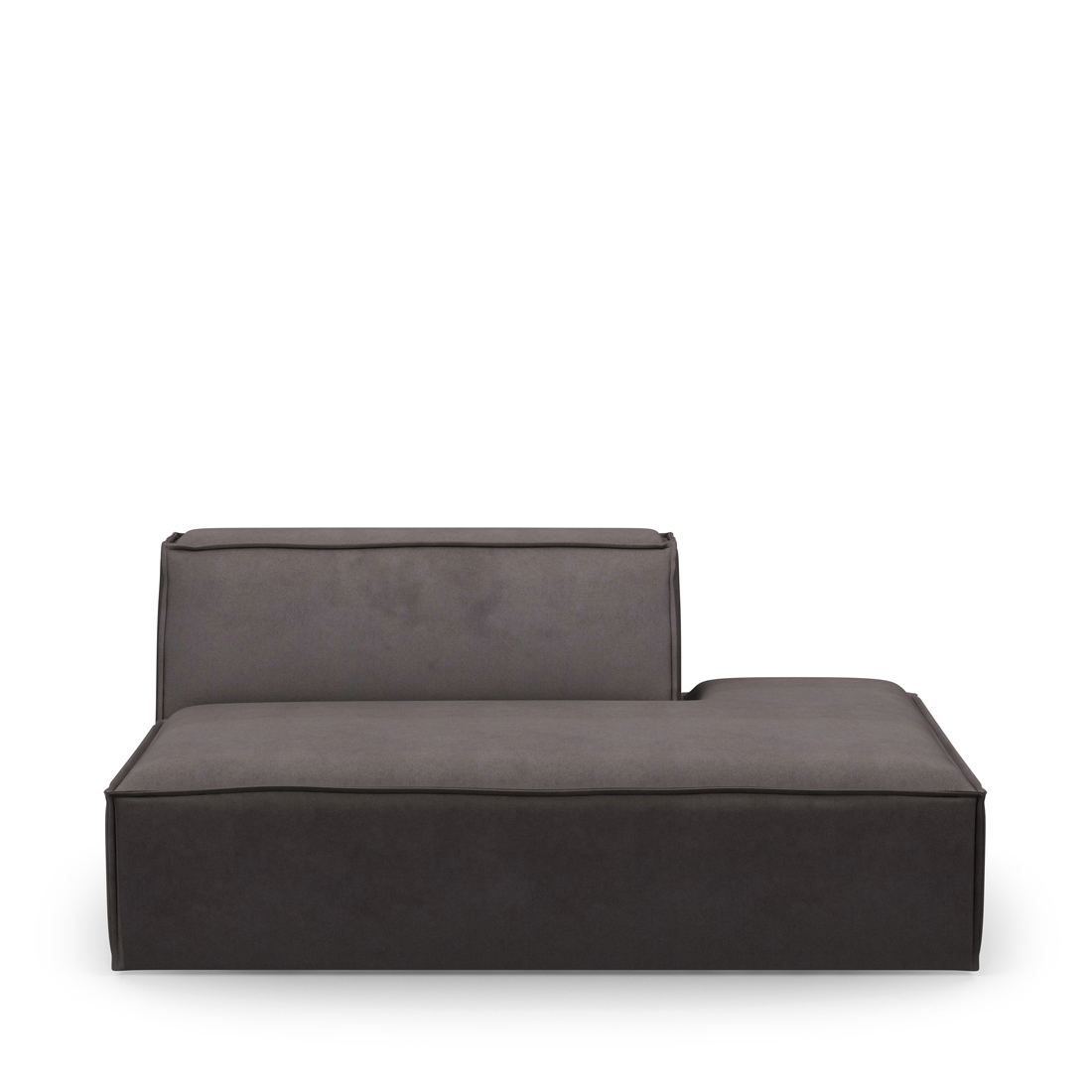 Rivièra Maison - The Jagger Lounger Right, scottish suede, noir - Kleur: zwart