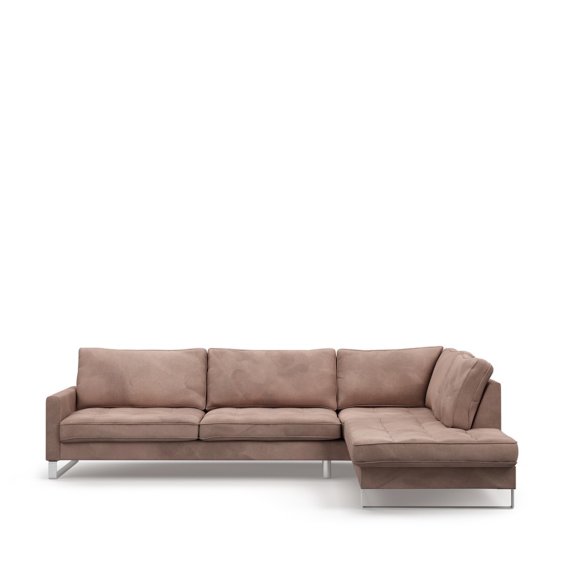 Rivièra Maison - West Houston Corner Sofa Chaise Longue Right, scottish suede, liver - Kleur: Lever