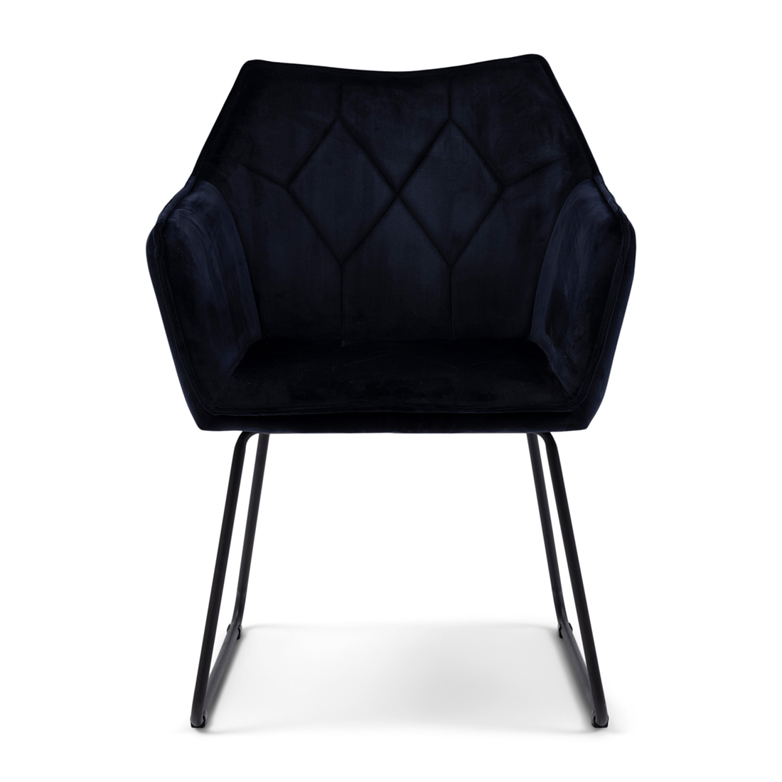 Riviera Maison Stoel Met Armleuning - Morgan Dining Armchair - Blauw - Velvet